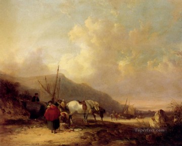 にぎやかなビーチの風景 田園風景 ウィリアム・シェイアー・シニア Oil Paintings
